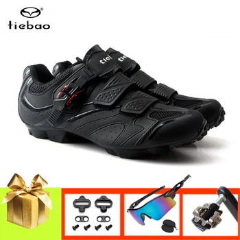 Обувь для горного велосипеда TIEBAO, педали Add SPD, Мужские И женские Велосипедные кроссовки, дышащая самоблокирующаяся Профессиональная обувь для верховой езды