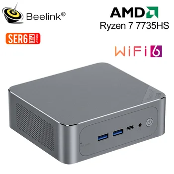 Beelink SER6 Pro 7735HS Мини-ПК AMD Ryzen 7 DDR5 32GB NVME SSD 500GB Wifi6 LAN 2,5G Мини-Игровой Компьютер VS 6900HX