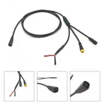 Удлинительный кабель Ebike, Резиновые аксессуары, Черный Дисплей/Дроссельная заслонка/Световой кабель, Замена электрического велосипеда, прочный