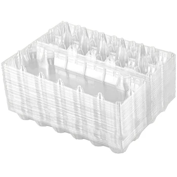 60 Упаковок пластиковых картонных коробок для яиц Дешево Оптом, Дюжина прозрачных пустых картонных коробок для куриных яиц