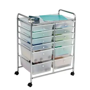 Можно оборудовать 12 выдвижными ящиками для хранения поделок на колесиках или офисной тележкой, Хромированными полками для ванной Комнаты, органайзером для ванной комнаты и органайзером для хранения Caddy.