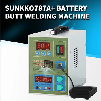 Sunkko 787A + 220 В Аккумулятор для точечной сварки, импульсный сварочный аппарат для 18650 литий-ионных аккумуляторных батарей 0,05 -0,2 мм