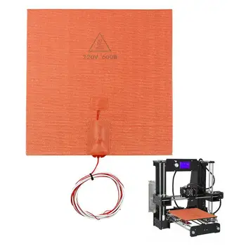 3D-принтер Силиконовая резина С подогревом, Высокотемпературная Нагревательная пластина, 3D-принтеры, кровать-обогреватель с клеем 3 М, быстрый нагрев