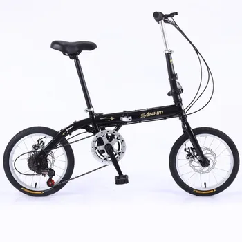 16-дюймовый Складной Велосипед с регулируемой скоростью вращения, дисковый тормоз, Складной Велосипед для студентов, ультралегкий Портативный Велосипед Для взрослых, Прогулочный велосипед