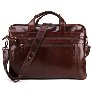 Большая мужская сумка-портфель из натуральной кожи, мужская деловая дорожная сумка через плечо, мужская 17-дюймовая сумка для ноутбука, сумка-мессенджер из воловьей кожи