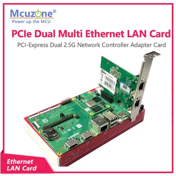 Карта адаптера сетевого контроллера PCIe Dual Multi Ethernet LAN Card PCI-Express Dual 2.5G