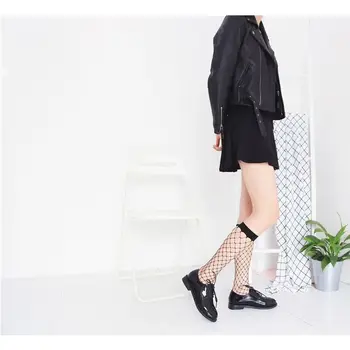 Женские носки до щиколотки в сеточку, черные сетчатые короткие носки в сеточку для девочек Sanwood Harajuku, Горячая распродажа
