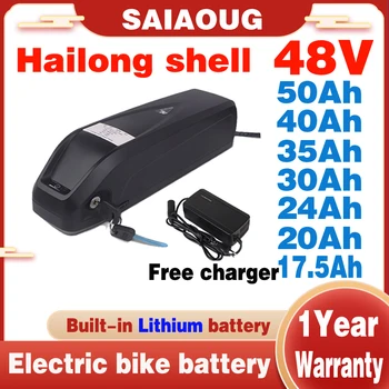 Аккумулятор 18650 48V Оригинальный Аккумулятор для электромобиля Hailong Bafang MAX 13S5P 48V 35AH Высокой мощности 500W 750W 1000W 1500W BBS0