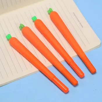 Имитация моркови Гелевая ручка студенческая игрушечная ручка для письма 0,5 мм игольчатая трубка чернильная ручка Учебное оборудование Офисные принадлежности 2 шт