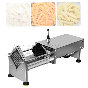 Толкатель для фруктов и овощей Полностью автоматическая коммерческая электрическая машина для резки картофеля фри, огурца, сладкого картофеля