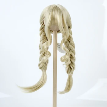 Кукольный парик 1/3, 8-9 дюймов, Двойной хвост, Основной цвет, Молочная проволока, Аксессуары для кукол BJD/SD/Smart Doll/MSD/Minifee/Yosd Doll