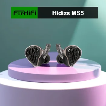 Флагманские наушники Hidizs MS5 4BA + 1DD Hybrid IEMs HiFi In-Ear Monitor с 2 Съемными кабелями и 3 Парами Сменных настроек