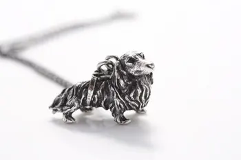 3D Винтажное ожерелье с таксой, Уникальные Антикварные ювелирные изделия, идея подарка-12 шт./лот (Античное серебро/Античная бронза/Оружейный черный, 3 цвета)
