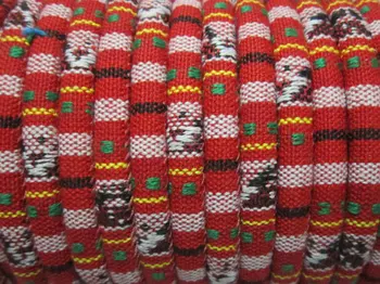 Этнический хлопчатобумажный шнур, красный шнур для вышивания, Ткань для текстильной обертки, шнур