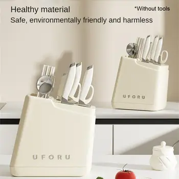 Подставка для ножей для шеф-повара, керамический нож, вставленный в пластиковый ножевой блок, Держатель бака для хранения кухонных принадлежностей