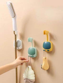 Регулируемый настенный крючок для ванной комнаты, Креативный держатель насадки для душа, Невидимые крючки, Пластиковая подставка для аксессуаров для ванной комнаты