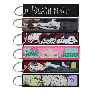 Брелок с надписью Death Note с персонажем Аниме, брелок для ключей Saiki Kusuo, брелок для подростков, Рюкзаки, Подвеска, Медведь, Аксессуары Chaveiro