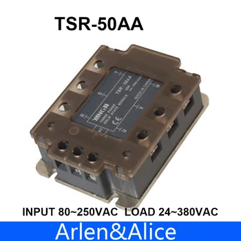 50AA TSR-50AA трехфазный SSR вход 80 ~ 250 В переменного тока, нагрузка 24-380 В переменного тока, однофазное твердотельное реле переменного тока