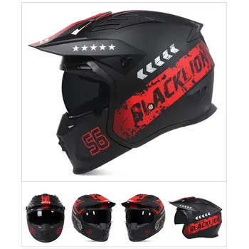 Шлем для гонок по бездорожью, Одобренный DOT Модульный Мотоциклетный Полнолицевой Шлем для Мотокросса, мотоцикла, Байка, открытого лица, Capacete Moto