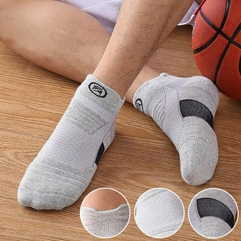 1 пара профессиональных утолщенных носков для баскетбола средней длины для мужчин и мальчиков, модные спортивные носки для бега на открытом воздухе, мужские дышащие носки