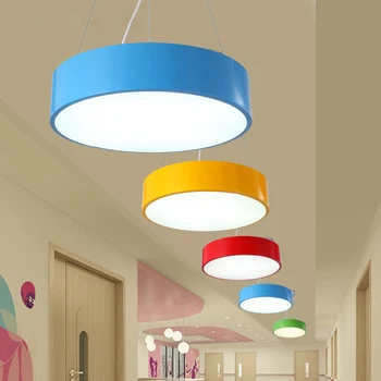 Красочный детский подвесной светильник, модный подвесной светильник для детской комнаты, детского сада, подвесной светильник lamparas de techo colgante