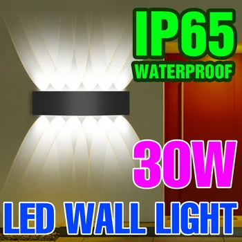 IP65 Водонепроницаемый Наружный Светодиодный Настенный Светильник Внутренний Ночник Прикроватная Лампа для Спальни Освещение Лестницы Коридора 5 Вт 10 Вт 15 Вт 20 Вт 25 Вт 30 Вт
