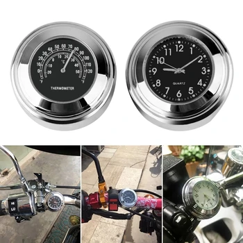 Велосипедные Ручные Часы С Термометром На Руле Мотоцикла Для Kymco Ak 550 Tmax 500 Yamaha R1 Mt09 Tracer Pcx 2021 Bmw S1000xr