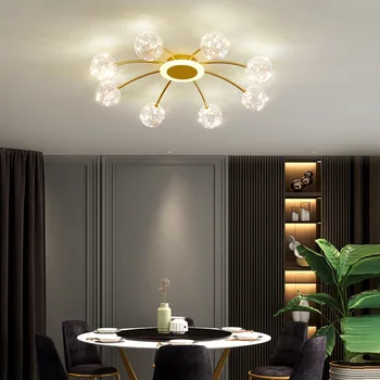 Потолочная люстра Starburst Led освещает простую современную лампу в гостиной, люстры в спальне, столовой, легко заменяют лампочки