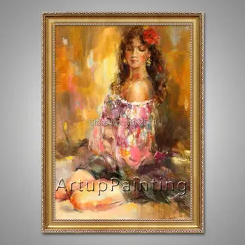 Картина Испанской танцовщицы фламенко латиноамериканка Картина маслом на холсте высокое качество Ручная роспись латина 16