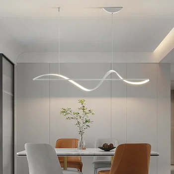 Креативные светодиодные Светоизлучающие диоды, Дизайнерские подвесные светильники для ресторана в скандинавском минималистичном стиле
