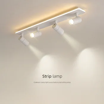 Светодиодная люстра из акриловой ленты с прожектором, используется для гостиной, спальни, осветительных приборов, украшения кухни, черная