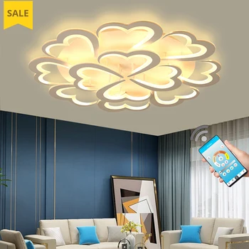 Светодиодный подвесной светильник Современная лампа для гостиной Лампа для спальни потолочный подвесной светильник для ресторана Управление приложением мобильного телефона