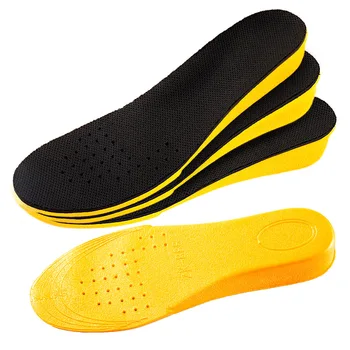 Невидимые Увеличивающие рост Стельки для женщин, мужчин, Желтая обувь, подошва 1,5-3,5 см, Дышащая Амортизирующая подушка для ухода за ногами