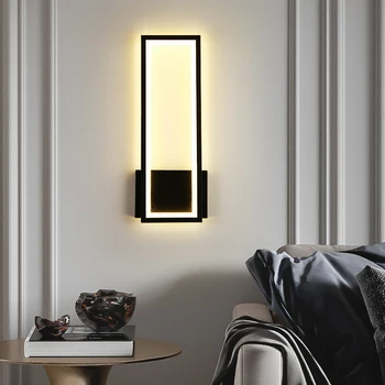 Настенный светильник, Прикроватная лампа для спальни, Современный простой светильник для лестницы, Новый Чистый Красный свет, Роскошный настенный светильник для гостиной