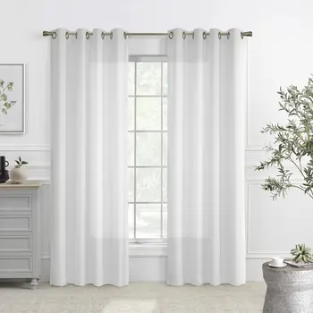 Элегантная белая занавеска с люверсами и подкладкой – создайте идеальный образ для вашего дома, 54 