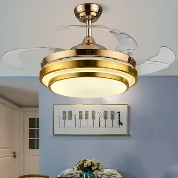 Потолочный светильник Nordic Creative Fan с дистанционным управлением, внутреннее освещение для гостиной, потолочный вентилятор с подсветкой, дистанционное управление