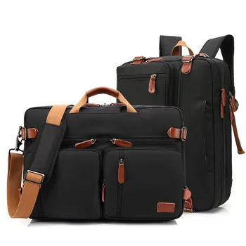 Дорожный портфель 17, деловые мужские сумки, Мужская многофункциональная сумка, Конвертируемая сумка для ноутбука, Повседневная Большая