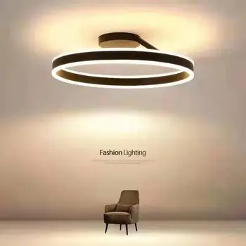 Скандинавская кольцевая светодиодная потолочная люстра с регулируемой яркостью для прихожей, столовой, гостиной, спальни, Подвесные лампы, декор, Осветительный прибор