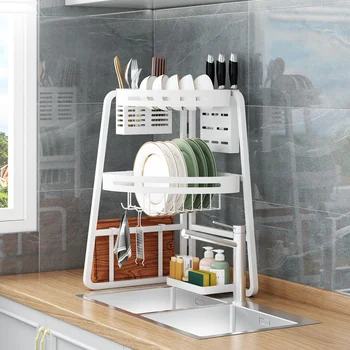 Кухонная столешница Угловая сушилка для посуды Стойка для хранения Красивая и модная Водонепроницаемая многофункциональная дышащая