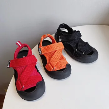 Детские сандалии Baotou, легкая детская обувь на мягкой подошве, Летняя Повседневная обувь Baotou для мальчиков и девочек
