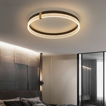 Современный минималистичный светодиодный потолочный светильник с дистанционным управлением для спальни, современные круглые светодиодные потолочные светильники для гостиной, домашний светильник