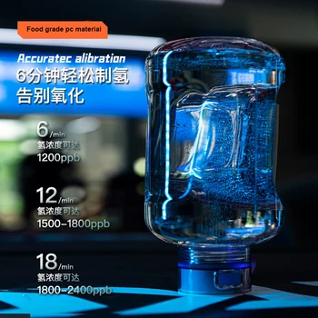 2400PPB SPE/PEM Максимальная Бутылка для воды с высокой концентрацией водорода 1,5 л, чашка для генератора богатой водородом воды