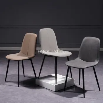 Скандинавские современные металлические обеденные стулья, Минималистичные роскошные креативные обеденные стулья со спинкой Sillas De Comedor Мебель для дома WZ50DC