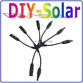 Солнечный разъем от 3 до 1 Y-образного ответвления для фотоэлектрического кабеля 2,5 мм 4мм2 6мм2, IP67 DC1000V Солнечный 3 в 1 ответвлении для солнечной системы
