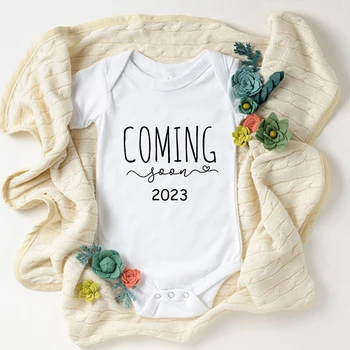 Скоро в продаже 2023 Одежда Для Новорожденных Объявление О беременности Подарок-сюрприз Детские Комбинезоны Модные Популярные Ropa De Bebe Niña Прямая Поставка