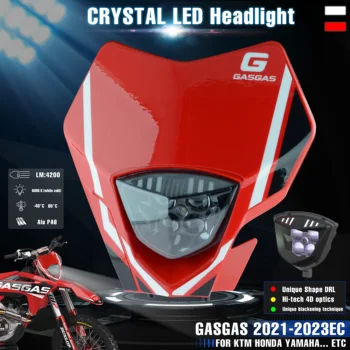 Хрустальная фара мотоцикла SPACEMOTO Налобный фонарь для GASGAS 2021-2023 EC 2021 2022 2023 Мотоцикл Enduro