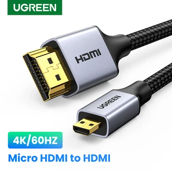 UGREEN Micro HDMI Кабель 4K/60H Micro HDMI-HDMI Кабель От Мужчины к Мужчине Для Проектора GoPro Sony 1 м 1,5 м 2 м 3 м Micro HDMI Кабель