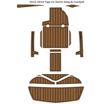 2012-2018 Tige Z1 Платформа для плавания, Кокпит, коврик для лодки, EVA-Пена, Тиковый настил