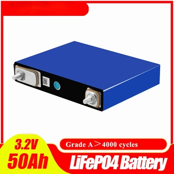Литий-железо-фосфатные элементы lifepo4 3,2 V 50Ah для аккумуляторной батареи 12V 52Ah для хранения солнечной энергии Diy