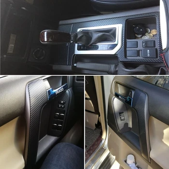 Автомобильные аксессуары 3D/5D Наклейки из углеродного волокна Для Toyota Land Cruiser Prado Внутренняя Центральная панель Управления Дверная ручка Украшают